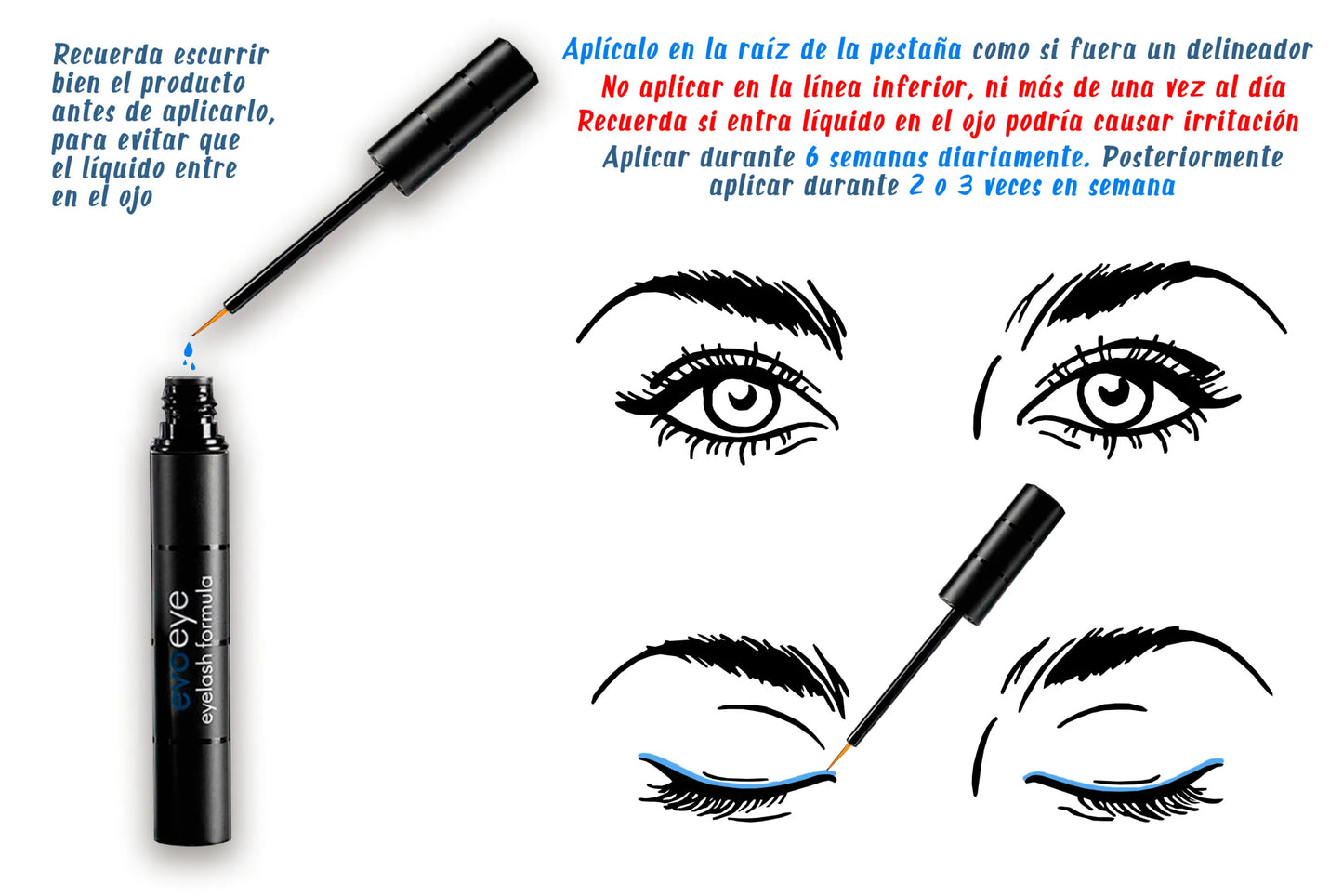 EVO Eyelashes Crecimiento de Pestañas